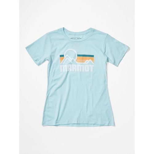 Marmot Coastal Clothes - Womens T-Shirts Blue CA7436058 Canada